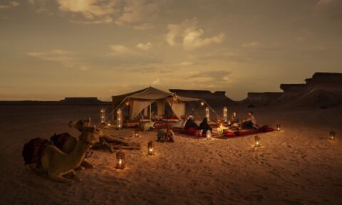 Acampando en el desierto