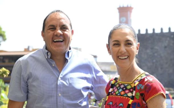Cuauhtémoc Blanco y Claudia Sheinbaum