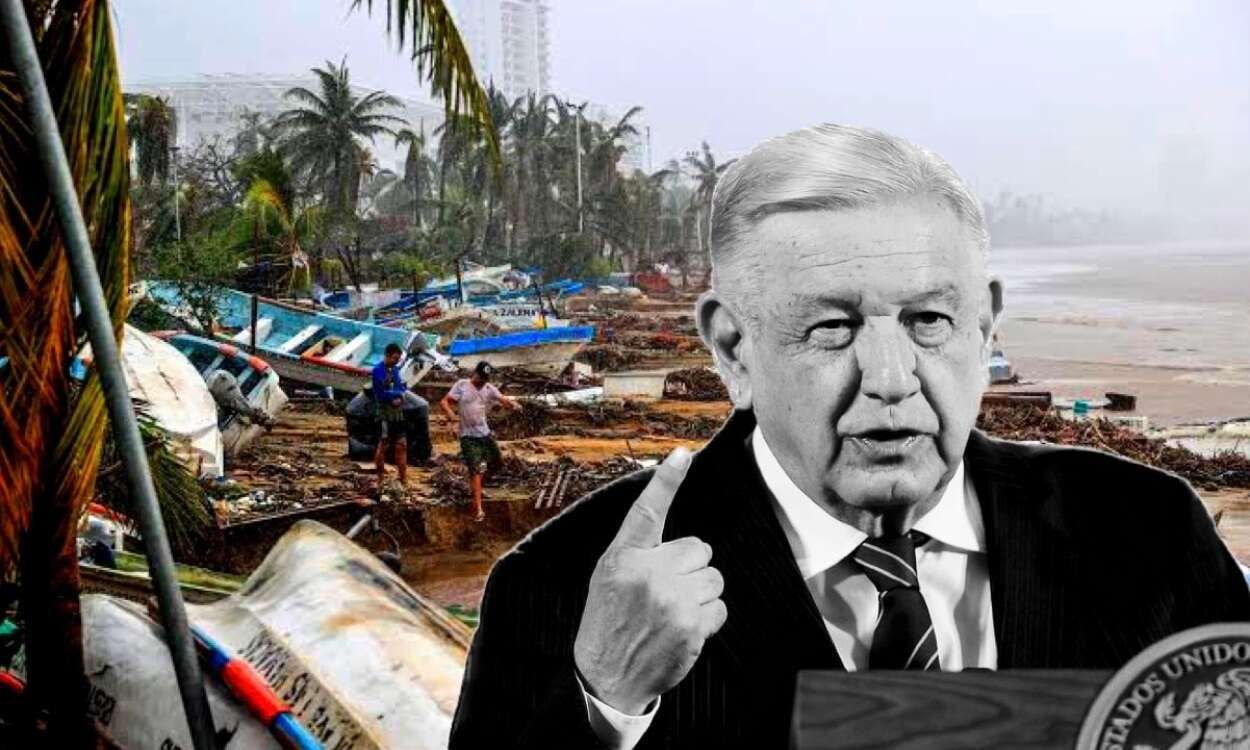 Mentiras y promesas de AMLO por huracán Otis